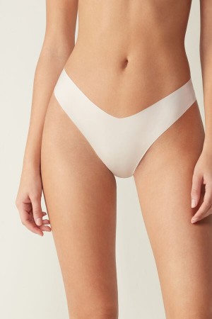 Intimissimi 80s-style Brazilian Panties In Ultralight Microfiber Bež | SN-ITMSM57428