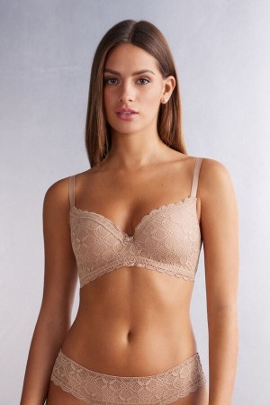 Intimissimi Adele Triangle Bra In Lace Bež | SN-ITMSM57075