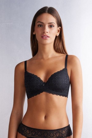 Intimissimi Adele Triangle Bra In Lace Crne | SN-ITMSM56694