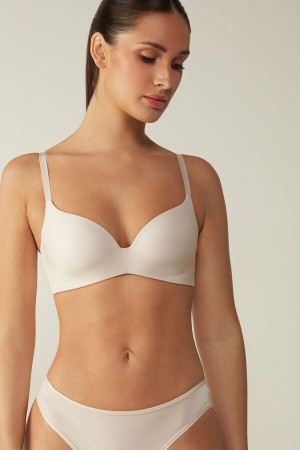 Intimissimi Adele Triangle Bra In Ultralight Microfiber Bež | SN-ITMSM56643