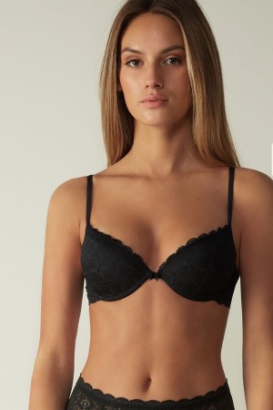 Intimissimi Bellissima Push-up Bra In Lace Crne | SN-ITMSM56737