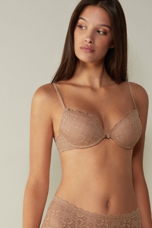 Intimissimi Bellissima Push-up Bra In Lace Bež | SN-ITMSM56743