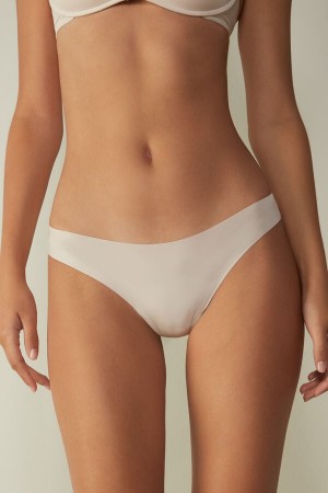 Intimissimi Brazilian Panties In Seamless Ultra Light Microfiber Bež | SN-ITMSM57413