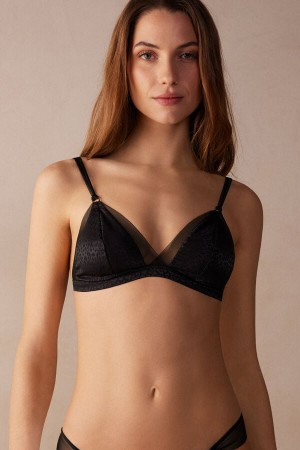 Intimissimi Cool Minimal Emma Triangle Bra Crne | SN-ITMSM56662