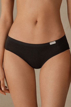 Intimissimi Cozy Panties In Cotton Crne | SN-ITMSM57577