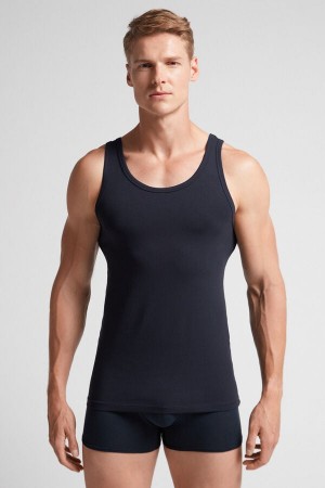 Intimissimi Crew Neck Tank Top Plave | SN-ITMSM58613