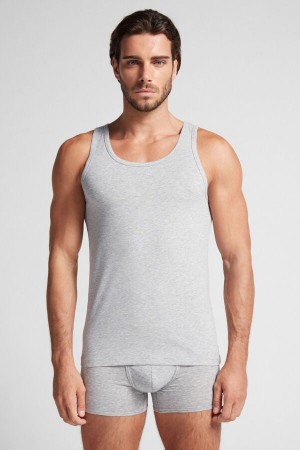 Intimissimi Crew Neck Tank Top Sive | SN-ITMSM58614