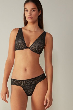 Intimissimi Elena Balconette Bra In Lace Crne | SN-ITMSM56445