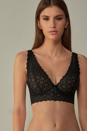 Intimissimi Eleonora Balconette Bra In Lace Crne | SN-ITMSM56453