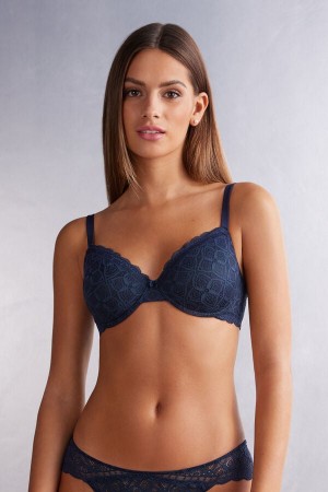 Intimissimi Francesca Balconette Bra In Lace Plave | SN-ITMSM56585