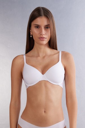 Intimissimi Francesca Ultralight Microfiber Balconette Bra Bijele | SN-ITMSM57184