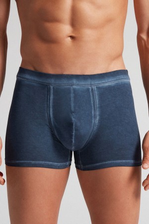 Intimissimi Fresh Supima® Cotton Boxers Plave | SN-ITMSM58515