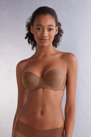 Intimissimi Giada Microfiber Bandeau Bra Bež | SN-ITMSM57181