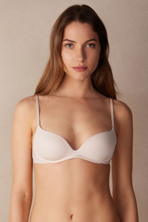 Intimissimi Gioia Push-up Bra In Ultralight Microfiber Bež | SN-ITMSM56783