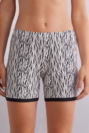 Intimissimi Go Animalier Viscose Shorts Visebojne | SN-ITMSM58387