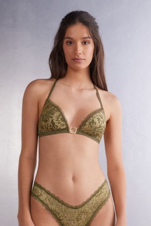 Intimissimi Golden Goddess Tiziana Triangle Bra Zelene | SN-ITMSM57056