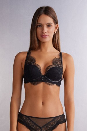 Intimissimi Iconic Beauty Elena Balconette Bra Crne | SN-ITMSM56576