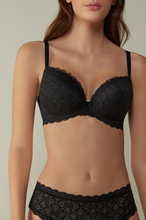 Intimissimi Irina Balconette Bra In Lace Crne | SN-ITMSM57137