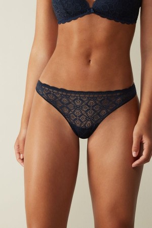 Intimissimi Lace And Microfiber Brazilian Plave | SN-ITMSM57439