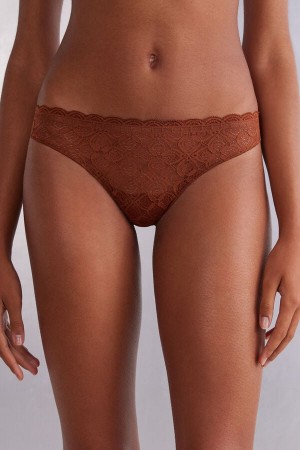 Intimissimi Lace And Microfiber Brazilian Narančaste | SN-ITMSM57471