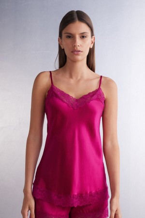 Intimissimi Lace And Silk Top Roze | SN-ITMSM58008