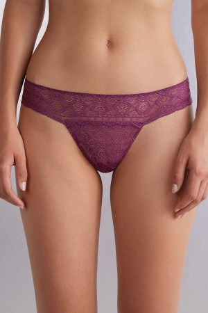 Intimissimi Lace Brazilian Ljubičaste | SN-ITMSM57484