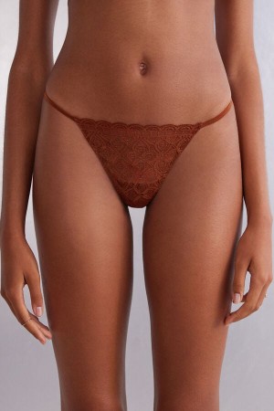 Intimissimi Lace String Thong Narančaste | SN-ITMSM57737