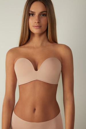 Intimissimi Laura Microfiber Bandeau Bra Bež | SN-ITMSM56956