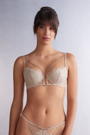 Intimissimi Living In Luxe Demi-cup Balconette Bra Bež | SN-ITMSM57386