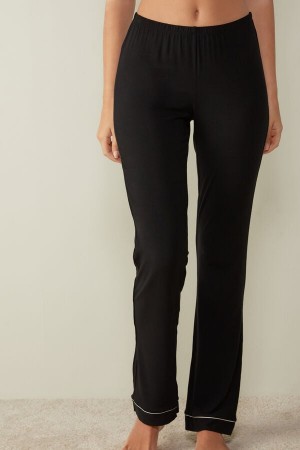 Intimissimi Long Micromodal Trousers Crne | SN-ITMSM58190