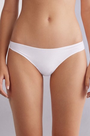 Intimissimi Low Rise Cotton Panties Bijele | SN-ITMSM57585