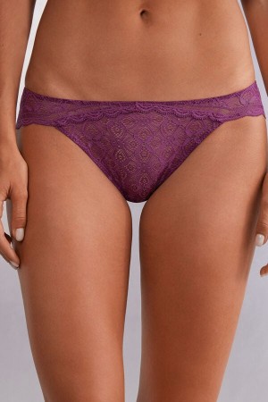 Intimissimi Low Rise Lace Panties Ljubičaste | SN-ITMSM57607