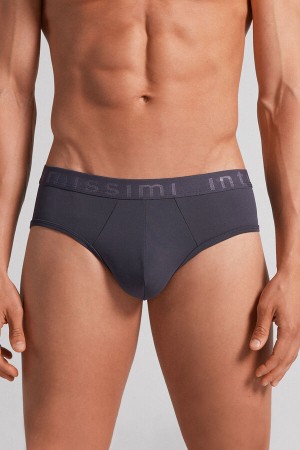 Intimissimi Microfiber Briefs With Logo Detail Sive | SN-ITMSM58544