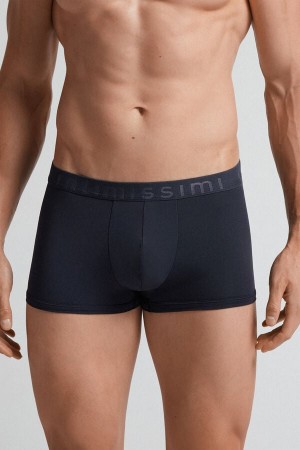 Intimissimi Microfiber Logo Boxer Shorts Plave | SN-ITMSM58489