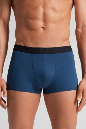 Intimissimi Microfiber Logo Boxer Shorts Plave | SN-ITMSM58504