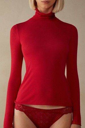 Intimissimi Modal Cashmere Ultralight High-neck Top | SN-ITMSM58134