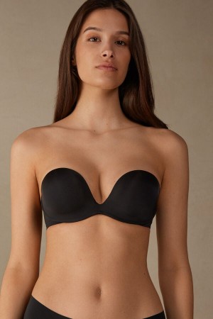 Intimissimi Monica Bandeau Bra In Ultralight Microfiber Crne | SN-ITMSM57191