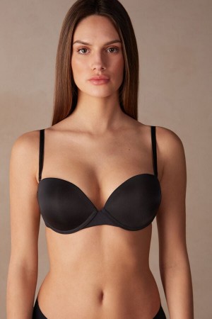 Intimissimi Multi-functional Anna Balconette Bra In Ultralight Microfiber Crne | SN-ITMSM57270