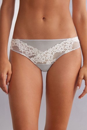 Intimissimi Pretty Flowers Brazilian Bijele | SN-ITMSM57498