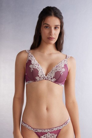 Intimissimi Pretty Flowers Giorgia Balconette Bra Ljubičaste | SN-ITMSM57340