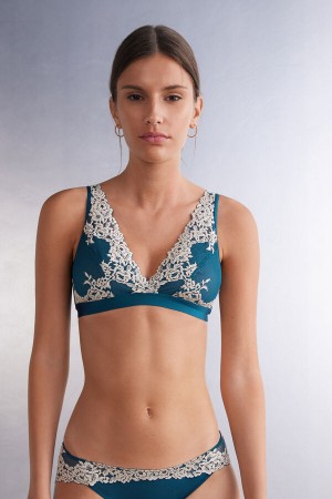 Intimissimi Pretty Flowers Lara Triangle Bra Plave | SN-ITMSM56880