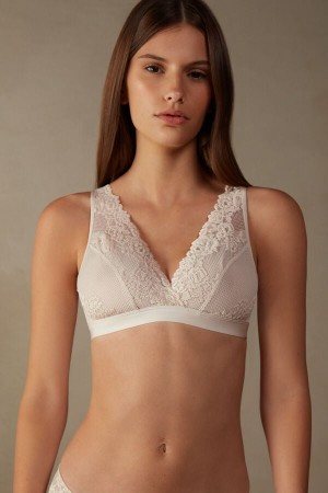 Intimissimi Pretty Flowers Lara Triangle Bra Bež | SN-ITMSM57015