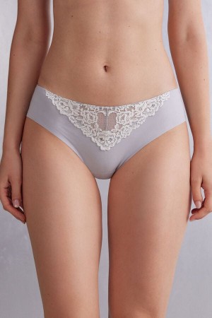 Intimissimi Pretty Flowers Seamless Cotton Panties Bijele | SN-ITMSM57624