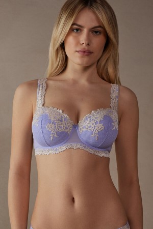 Intimissimi Pretty Flowers Sofia Balconette Bra Ljubičaste | SN-ITMSM57274