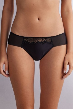 Intimissimi Satin Darlings Panties Crne | SN-ITMSM57628