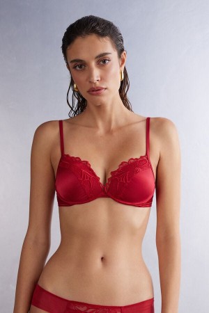 Intimissimi Satin Darlings Silvia Push-up Bra Crvene | SN-ITMSM56803