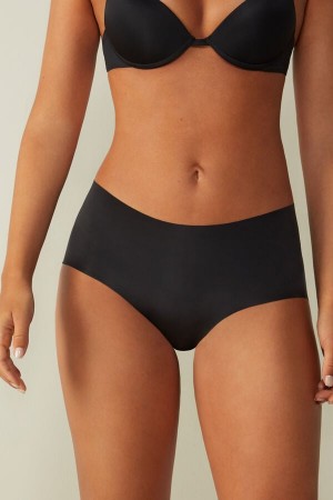 Intimissimi Seamless Microfiber Hipster Crne | SN-ITMSM57657