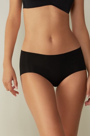 Intimissimi Seamless Supima® Cotton Hipster Crne | SN-ITMSM57659