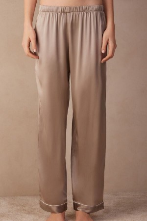 Intimissimi Silk Satin Pajama Pants Bež | SN-ITMSM58204