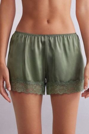 Intimissimi Silk Shorts Zelene | SN-ITMSM58373